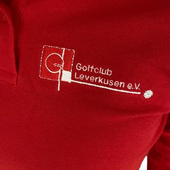 Besticktes Polohemd in schwarz für Damen