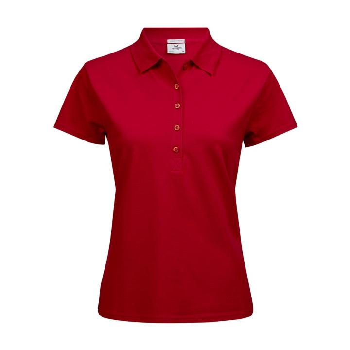 Ladies' LUXURY STRETCH Polo mit Firmenlogo bestickt