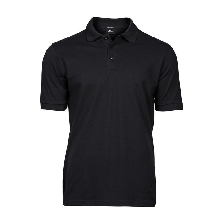 Herren LUXURY STRETCH Polo mit Firmenlogo bestickt