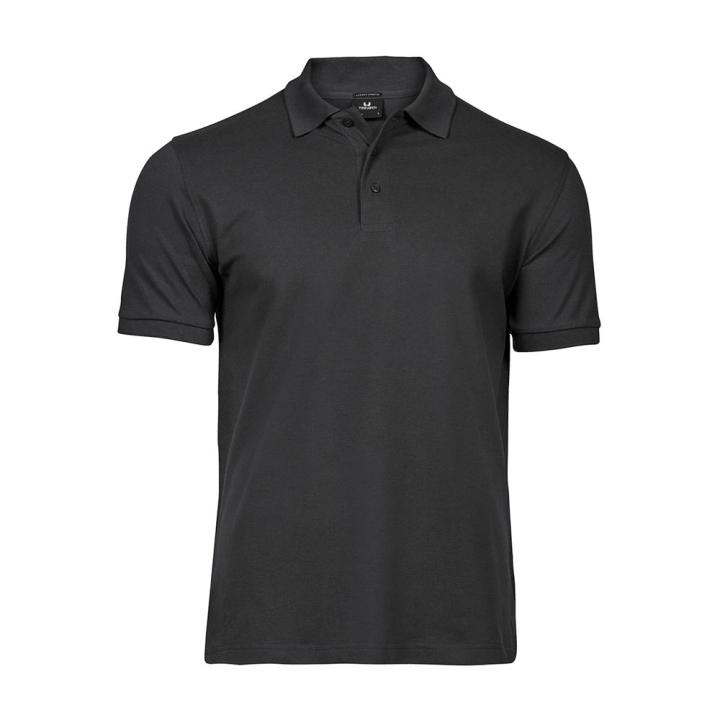 Herren LUXURY STRETCH Polo mit Firmenlogo bestickt