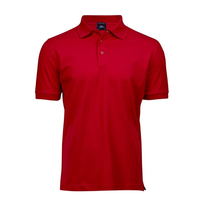 Herren LUXURY STRETCH Polo mit Firmenlogo bestickt