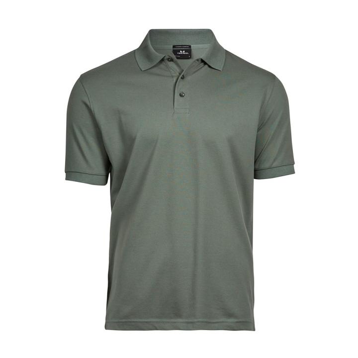 Herren LUXURY STRETCH Polo mit Firmenlogo bestickt