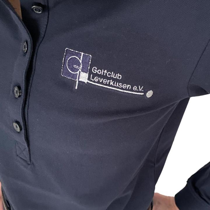 Ladies' LUXURY LS STRETCH Langarm-Polo mit Firmenlogo bestickt