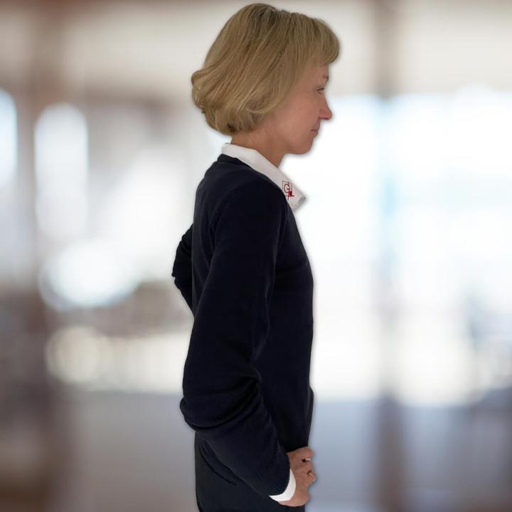 Marine Troyer Baumwolle schwarz, Brust einseitig mit Firmenlogo bestickt