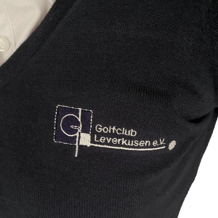 Marine Troyer Baumwolle schwarz, Brust einseitig mit Firmenlogo bestickt