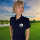 Damen CLUB POLO mit Firmenlogo bestickt. Atmungsaktives (Golf-)Polohemd